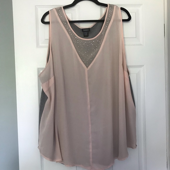 torrid Tops - Blush beaded tank top